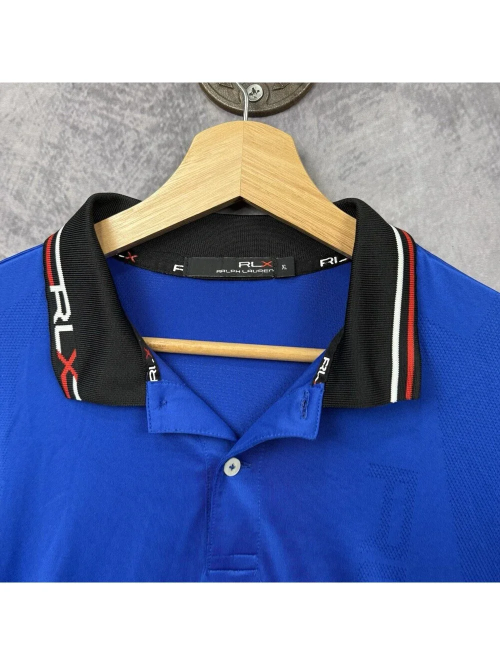 Ralph Lauren RLX Polo Shirt Mens XL Blue Golf Moisture Wicking